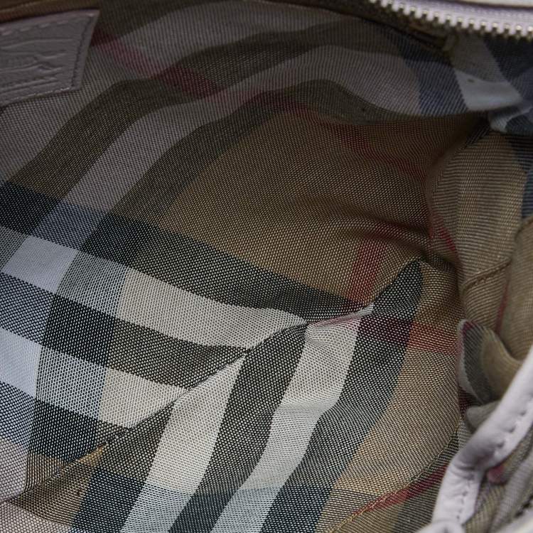 Pre Owned Burberry Lavender Leather Crossbody Bag w/Wallet