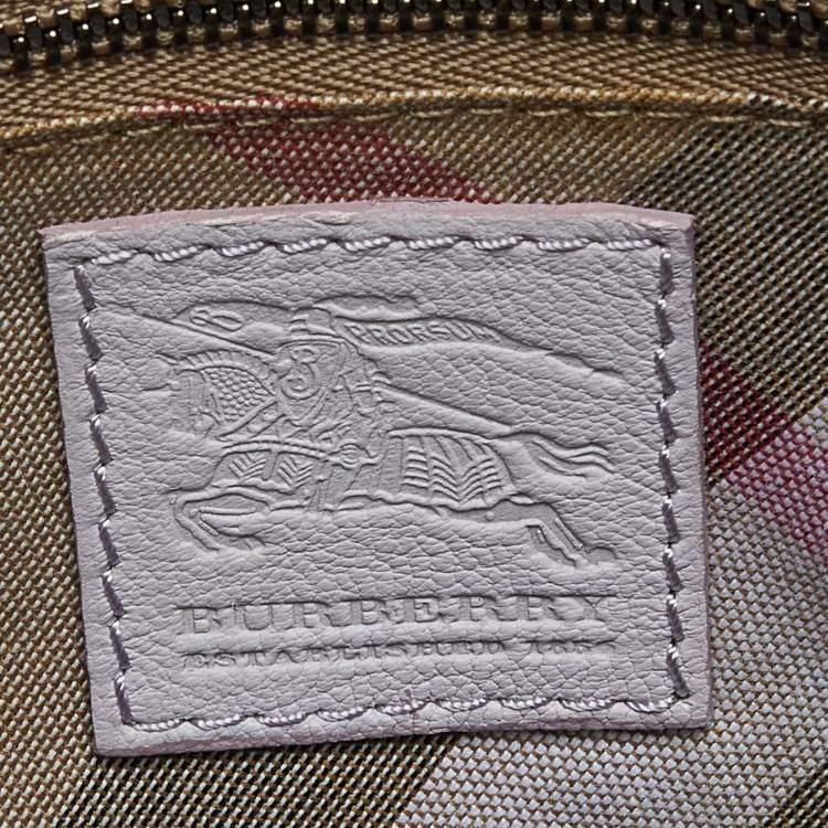 Pre Owned Burberry Lavender Leather Crossbody Bag w/Wallet
