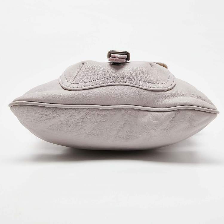 Pre Owned Burberry Lavender Leather Crossbody Bag w/Wallet