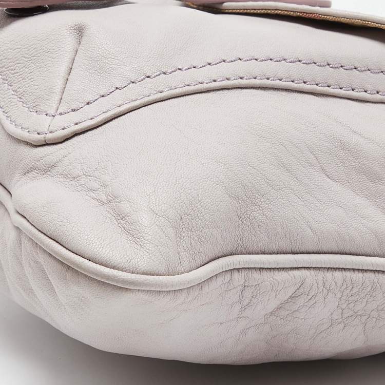Pre Owned Burberry Lavender Leather Crossbody Bag w/Wallet