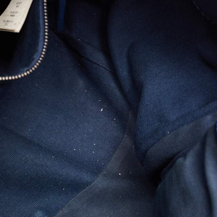 Pre Owned Burberry Blue Ombre Supernova Check PVC Bilmore Tote