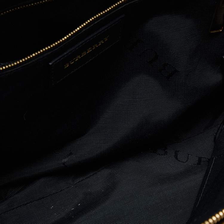 Pre Owned Burberry Black Leather Dewsbury Tote