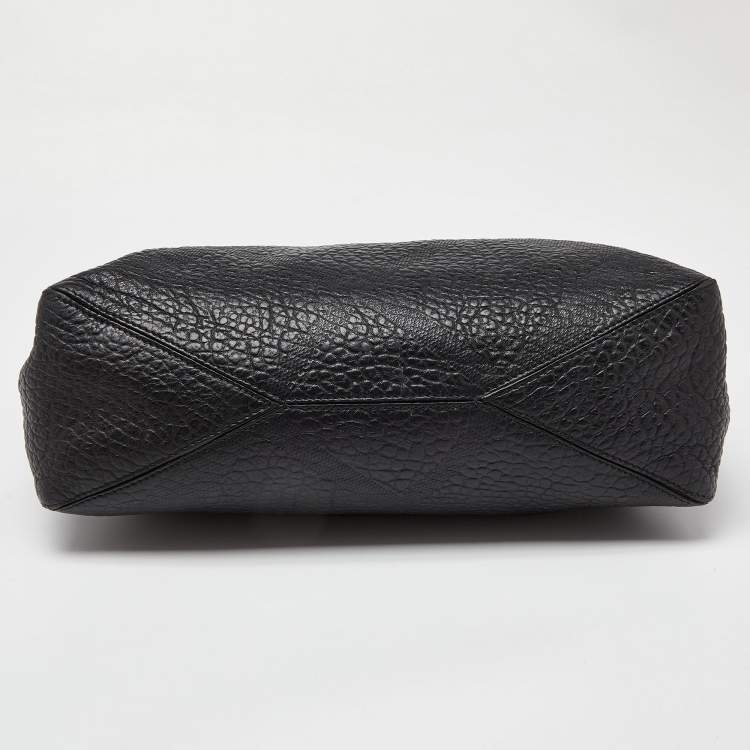 Pre Owned Burberry Black Leather Dewsbury Tote