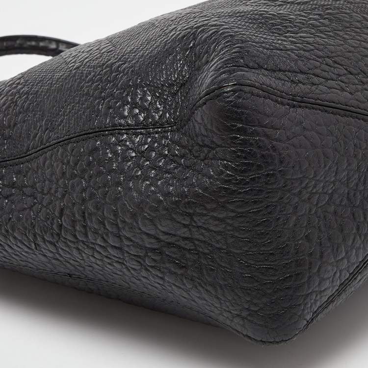 Pre Owned Burberry Black Leather Dewsbury Tote