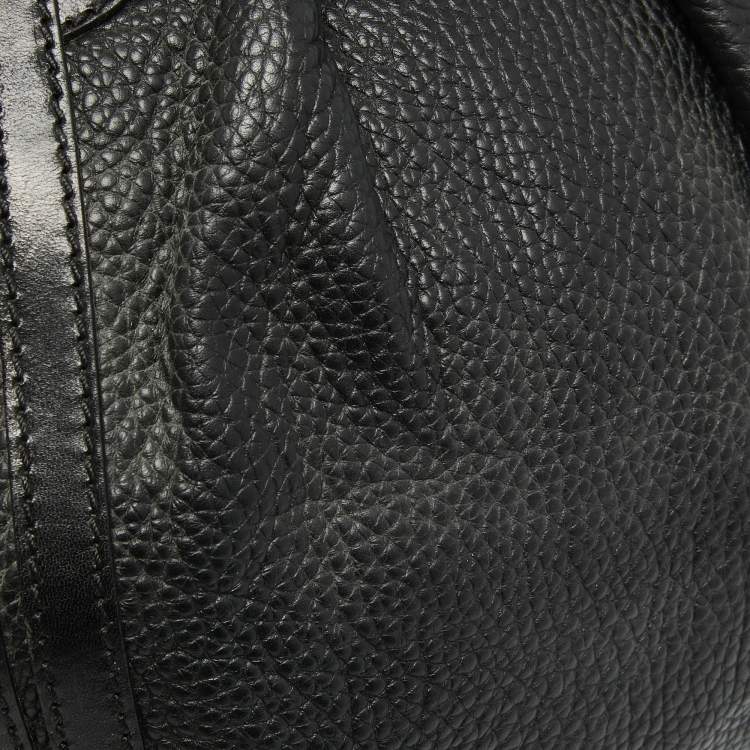 Pre Owned Burberry Black Leather Bridle Whipstitch Tote