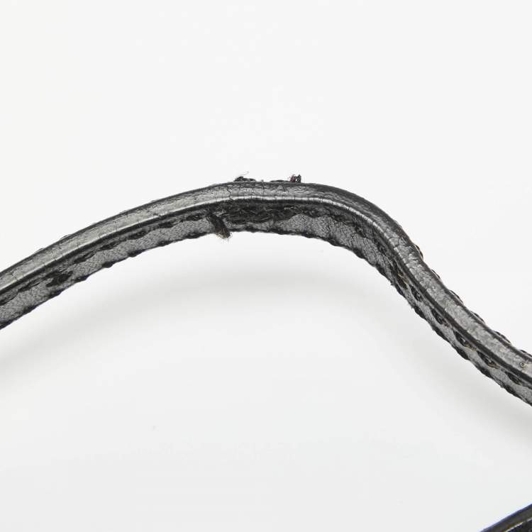 Pre Owned Burberry Black Leather Bridle Whipstitch Tote