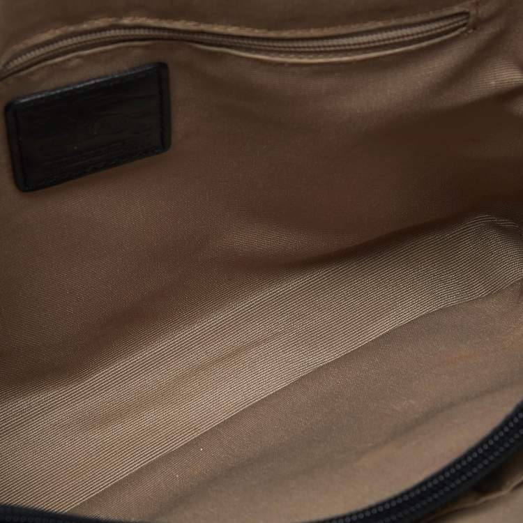 Pre Owned Burberry Beige/Black Super Nova Check PVC and Patent Leather Tote