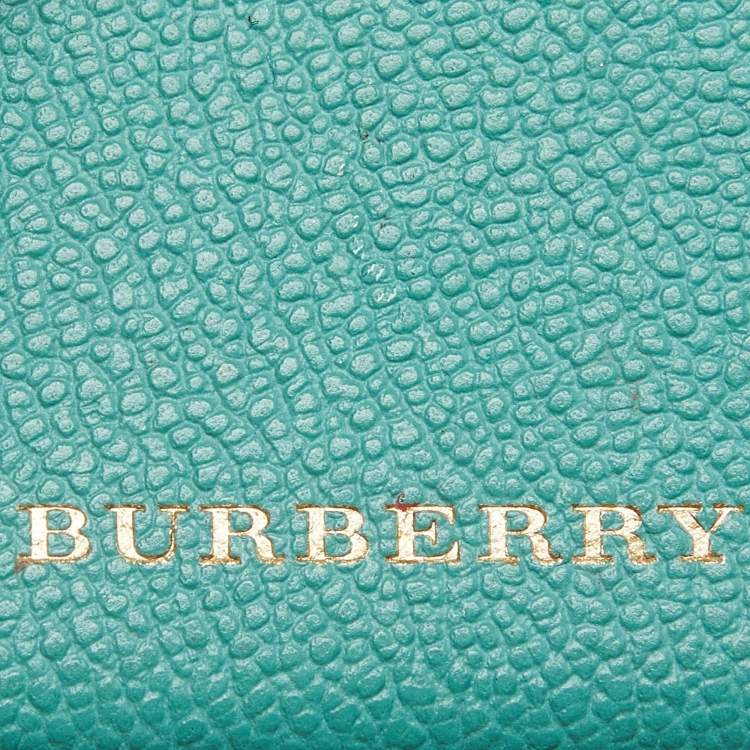 Pre Owned Burberry Multicolor Leather and Coated Canvas Card Holder