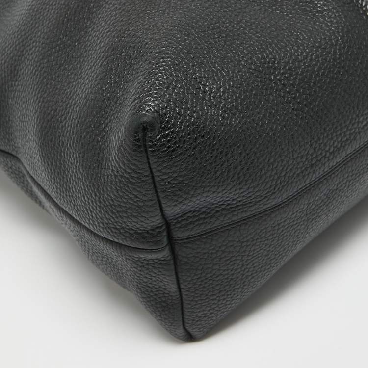 Pre Owned Burberry Black Leather Cale Hobo