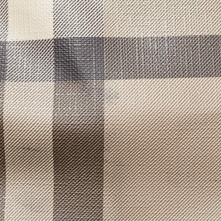 Pre Owned Burberry Smoked Check Coated Canvas and Leather Small Canterbury Tote