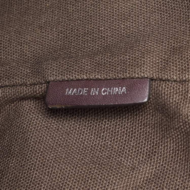 Pre Owned Burberry Smoked Check Coated Canvas and Leather Small Canterbury Tote