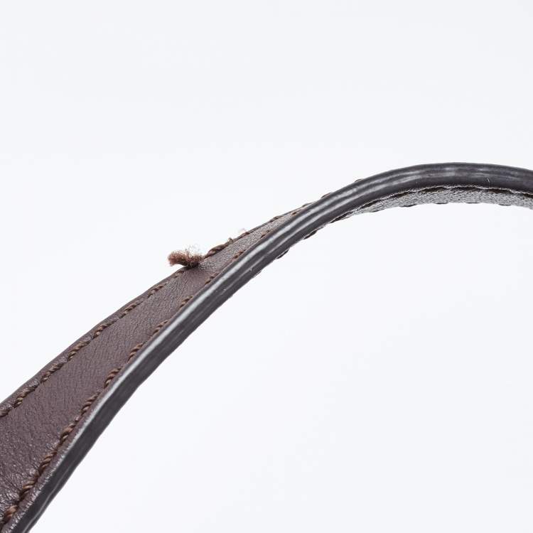 Pre Owned Burberry Smoked Check Coated Canvas and Leather Small Canterbury Tote