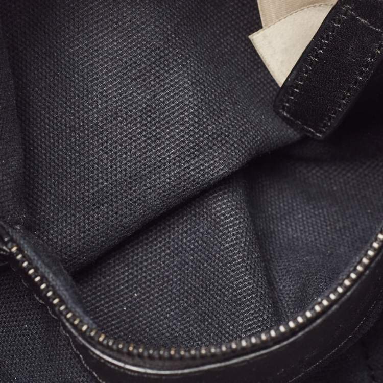 Pre Owned Burberry Smoked Check PVC and Leather Small Brooklyn Hobo