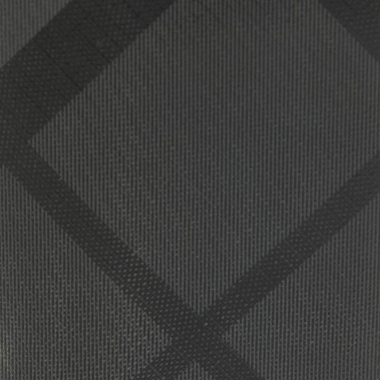 Pre Owned Burberry Black Check Coated Canvas Bifold Long Wallet
