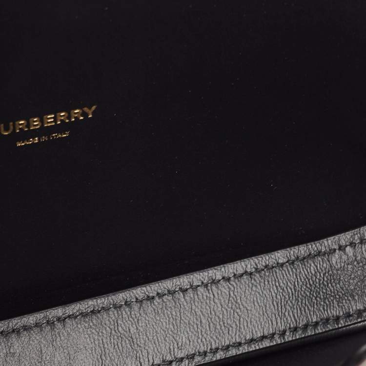 Pre Owned Burberry Bronze Leather Studded Olympia Clutch