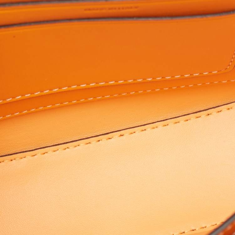 Pre Owned Burberry Orange Leather Small Olympia Bumbag
