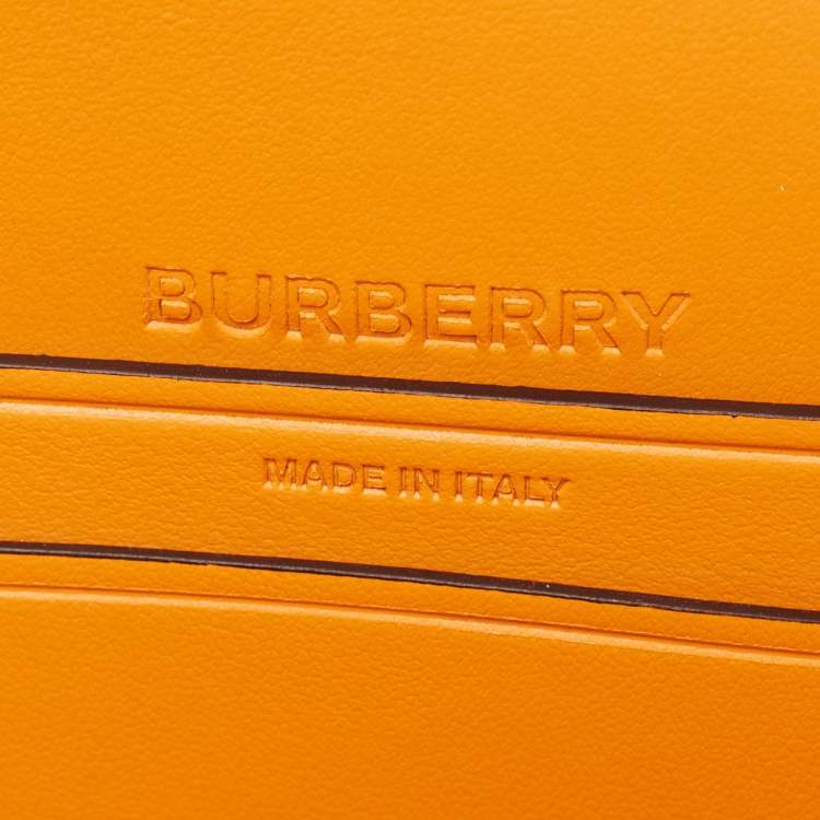 Pre Owned Burberry Orange Leather Small Olympia Bumbag