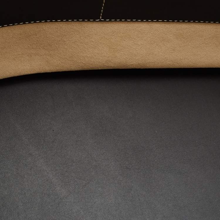 Pre Owned Burberry Black Leather Medium Soft Pocket Tote