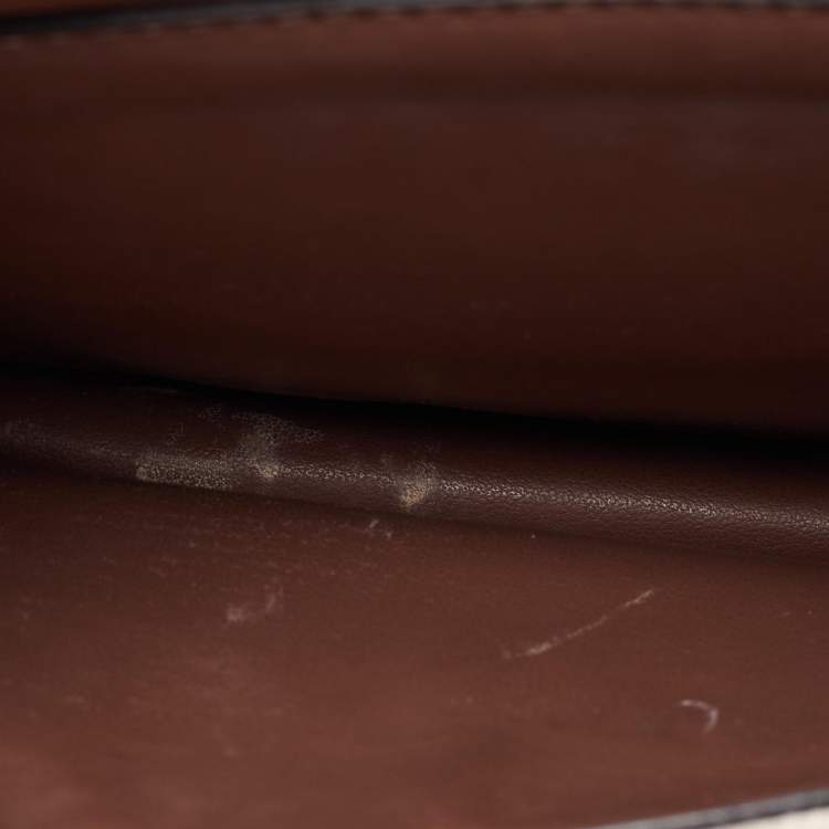 Pre Owned Burberry Beige/Brown Canvas and Leather Mini Pocket Tote