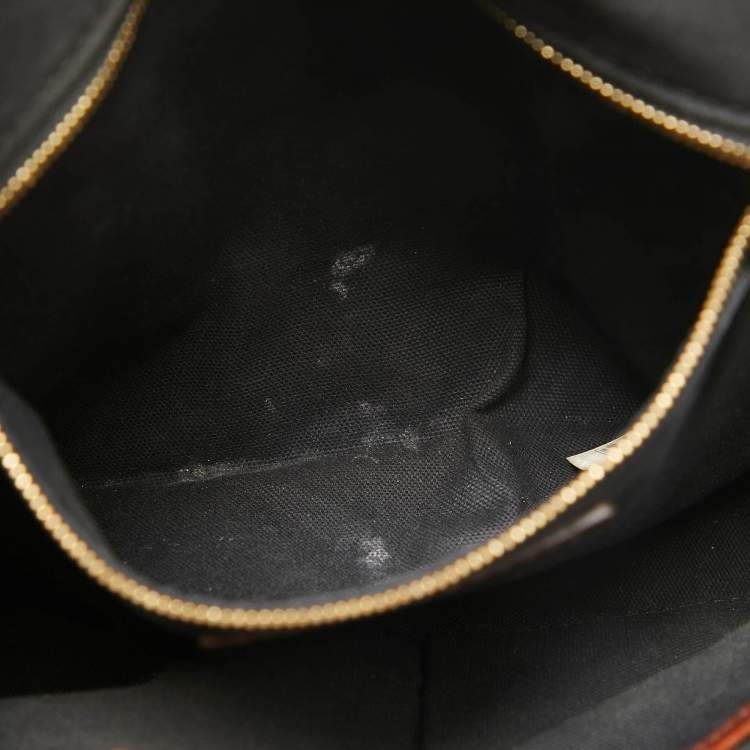Pre Owned Burberry Brown/Beige House Check Fabric and Leather Orchard Bowler Bag