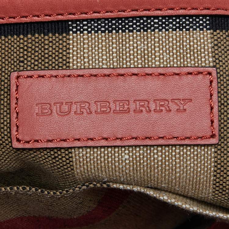 Pre Owned Burberry Multicolor Exploded Check Canvas and Leather Ashby Tassel Bag