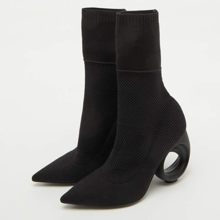Burberry Black Knit Stretch Fabric Kimberley Pointed Toe