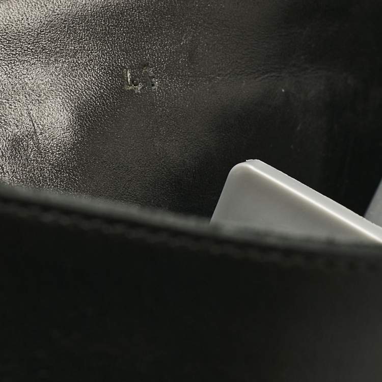 Pre Owned Burberry Black Leather Knee Length Boots Size 41