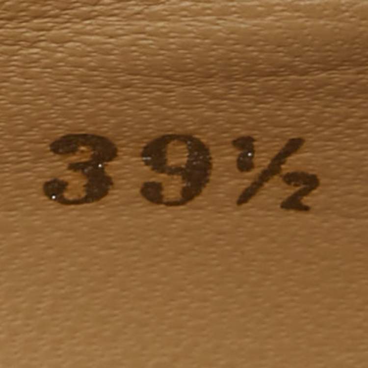 Pre Owned Burberry Beige/Brown Canvas and Leather Loafer Pumps Size 39.5