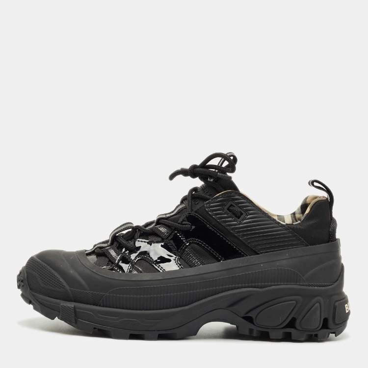 Pre Owned Burberry Black Nylon and Rubber Arthur Sneakers Size 39