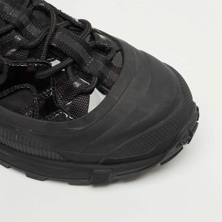 Pre Owned Burberry Black Nylon and Rubber Arthur Sneakers Size 39