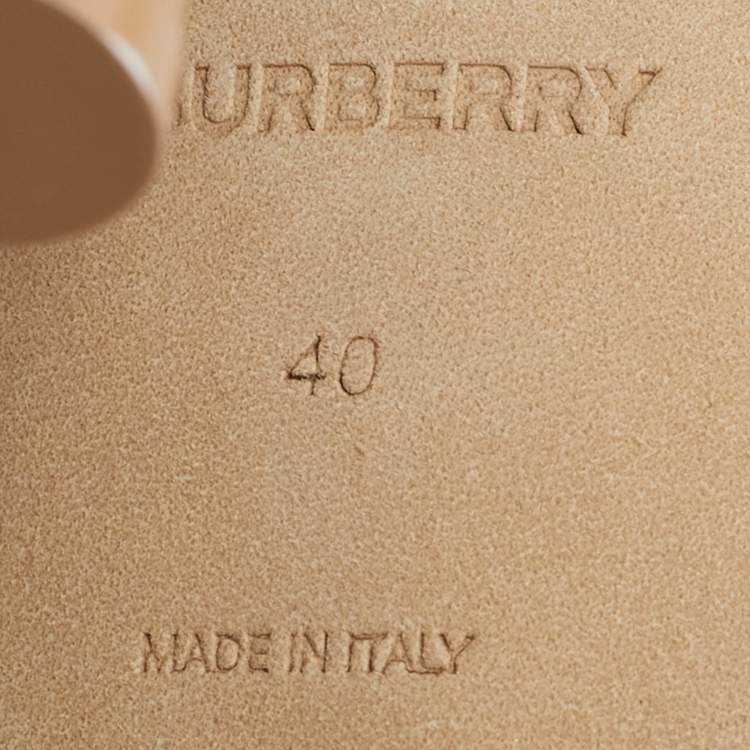 Pre Owned Burberry Beige Lace Tulle Sock Boots Size 40