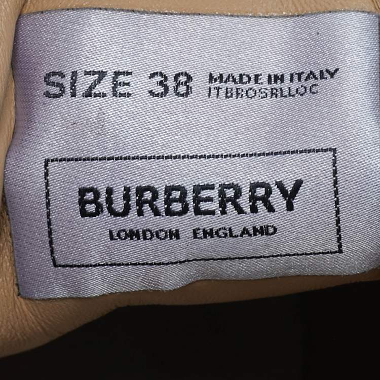 Pre Owned Burberry Multicolor Canvas and Leather Ramsey Sneakers Size 38