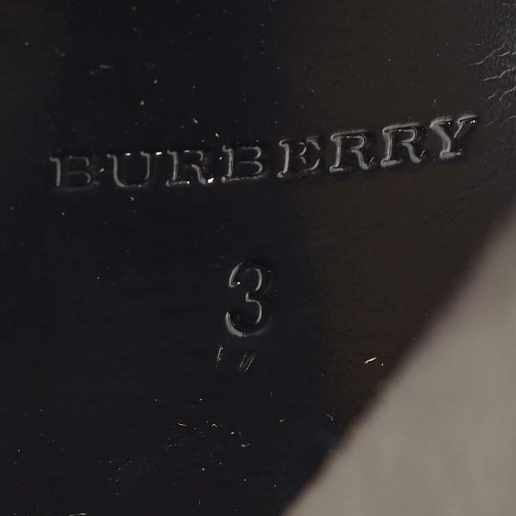 Pre Owned Burberry Brown Shearling and Suede Ankle Length Boots Size 36