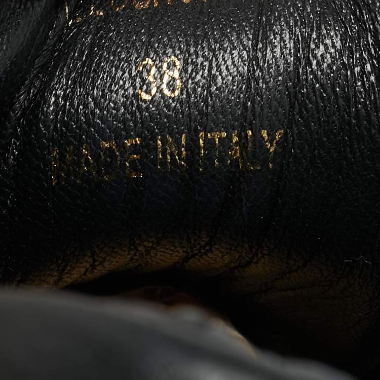 Pre Owned Burberry Black Quilted Leather Westford Lace-Up Sneakers Size 38