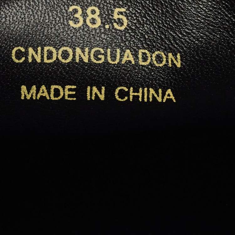 مملوكة مسبقًا Burberry Navy Blue/Black Gauden Check Canvas Slip On Sneakers Size 38.5