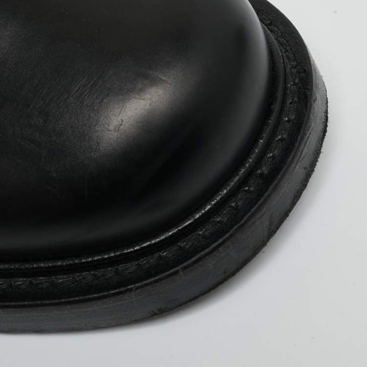 Pre Owned Burberry Westella Size 40 Black Leather Ankle Length Boots