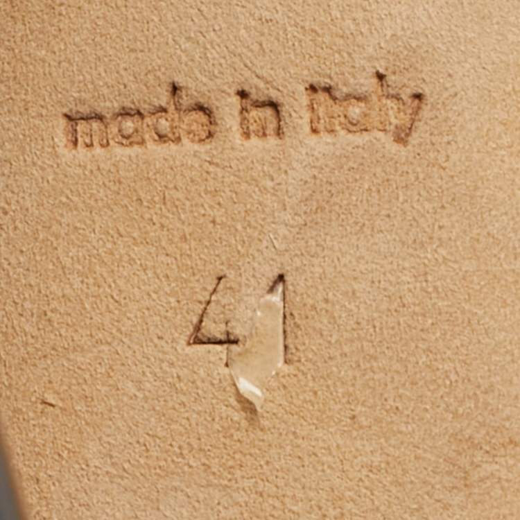 Pre Owned Burberry Size 41 Brown Leather Ankle Strap Sandals