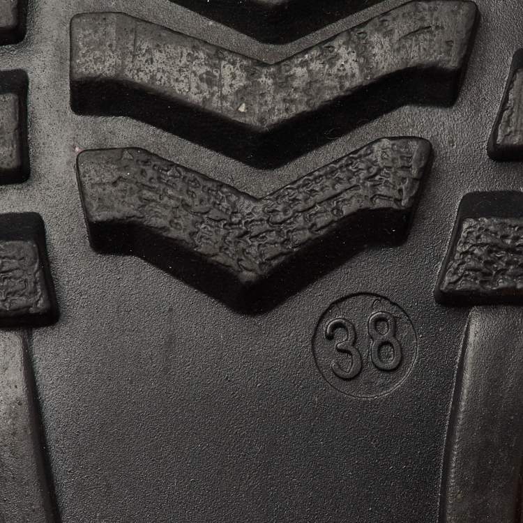 Pre Owned Burberry Size 38 Burgundy Novacheck Rubber Rain Boots