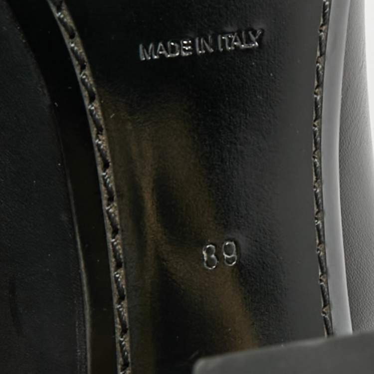 Pre Owned Burberry Size 39 Black Leather Caged Block Heel Pumps