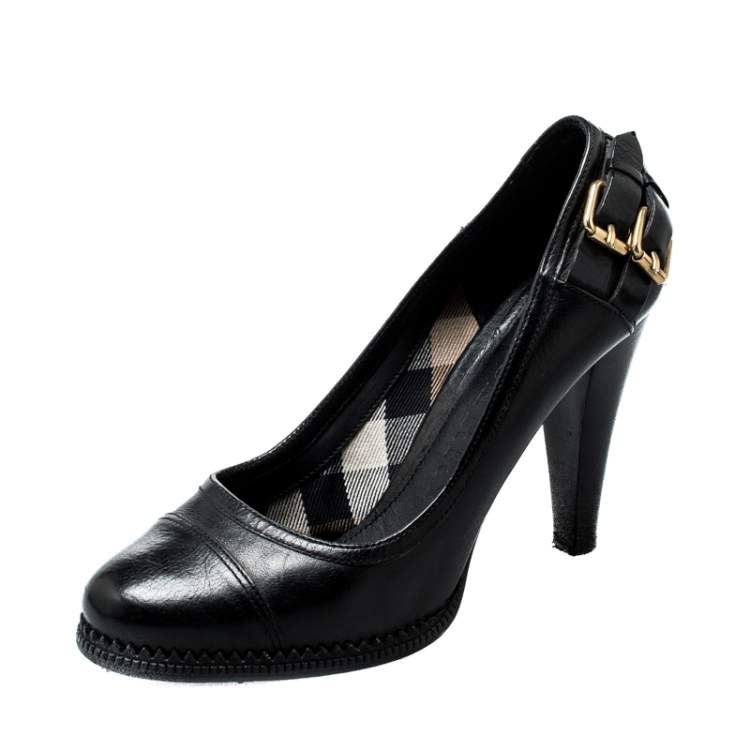 パンプス BURBERRY BLACK LEATHER PUMPS 85 leather pumps in black - Burberry | Mytheresa