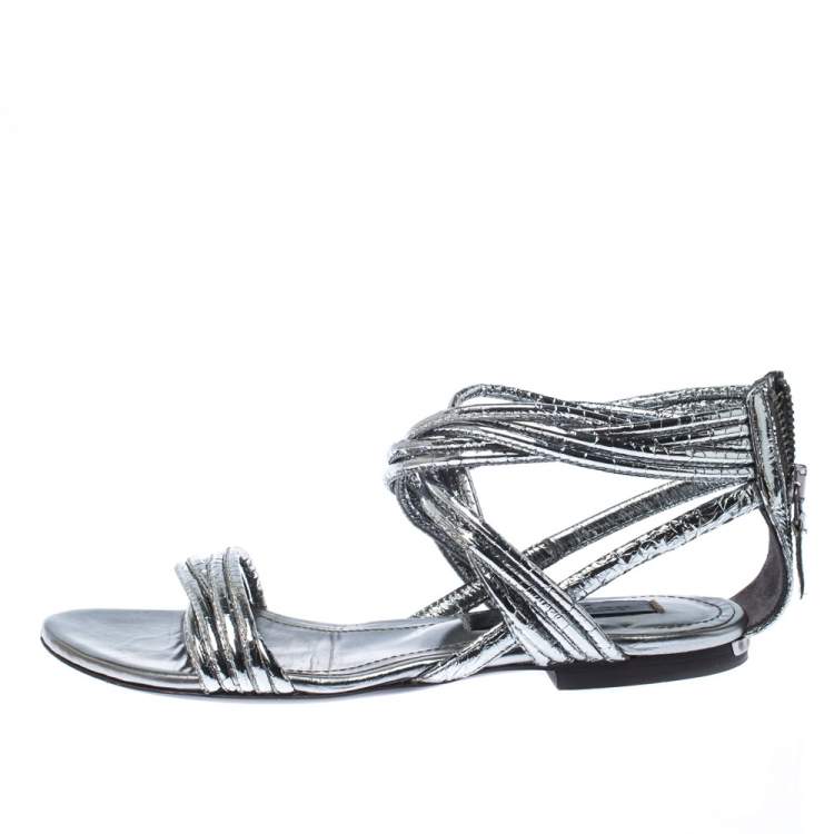 Burberry sandals shop silver