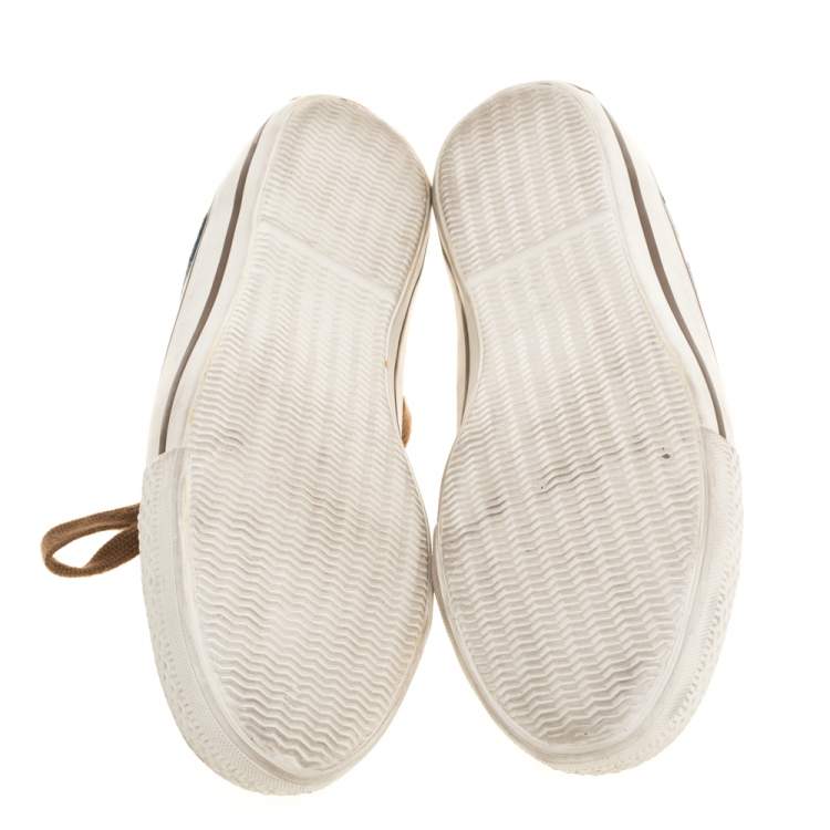 مملوكة مسبقًا Burberry Multicolor Check Canvas And Rubber Cap Toe Sneakers Size 39