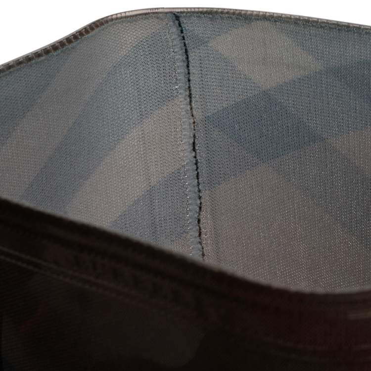 Pre Owned Burberry Brown Nova Check Rubber Rain Boots Size 41