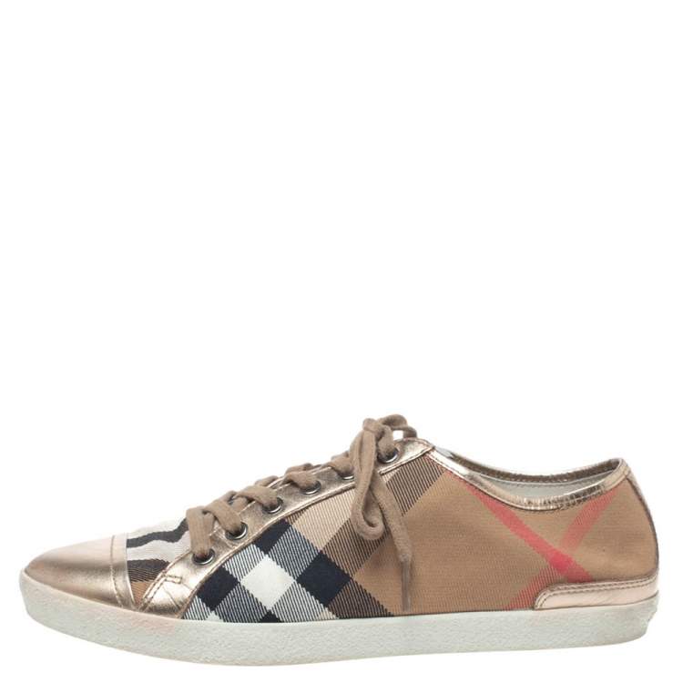 Burberry sneakers cheap womens gold