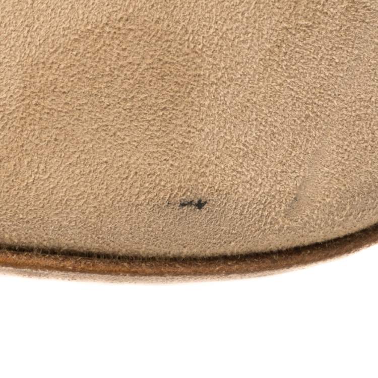 Pre Owned Burberry Beige Suede Leather Stripe Studded Ankle Cuff Pumps Size 39