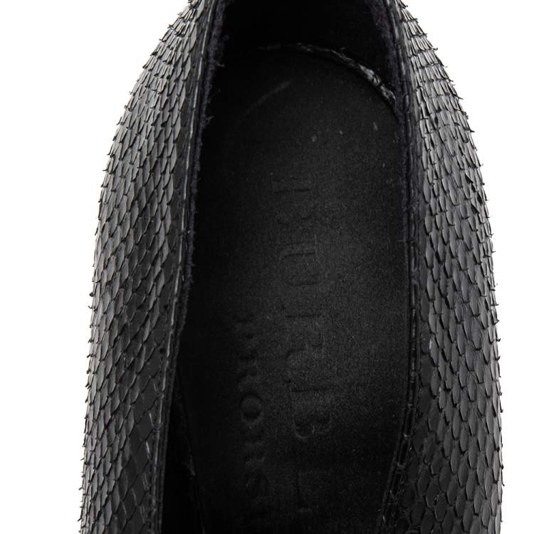 Pre Owned Burberry Black  Snakeskin Leather Vamp Pumps Size  39