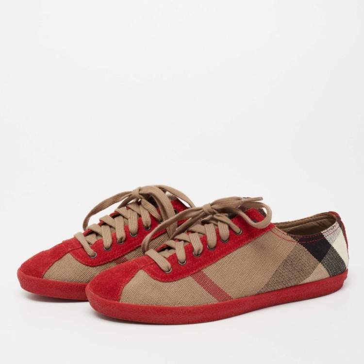 Burberry sneakers shop womens red