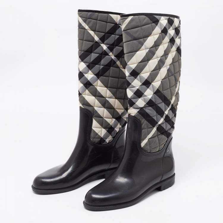 Burberry quilted rain sales boots