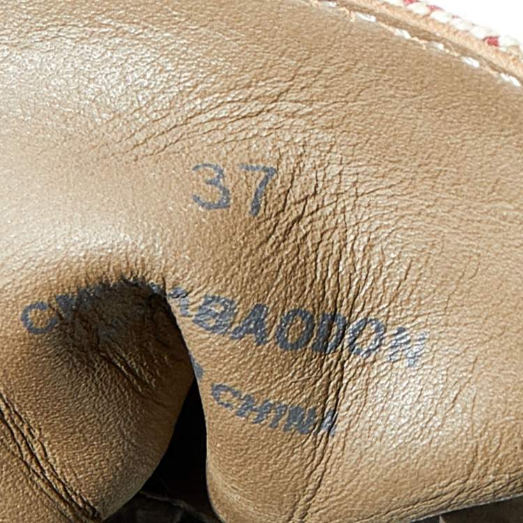 Pre Owned Burberry Beige Suede And Canvas Low Top Sneakers Size 37