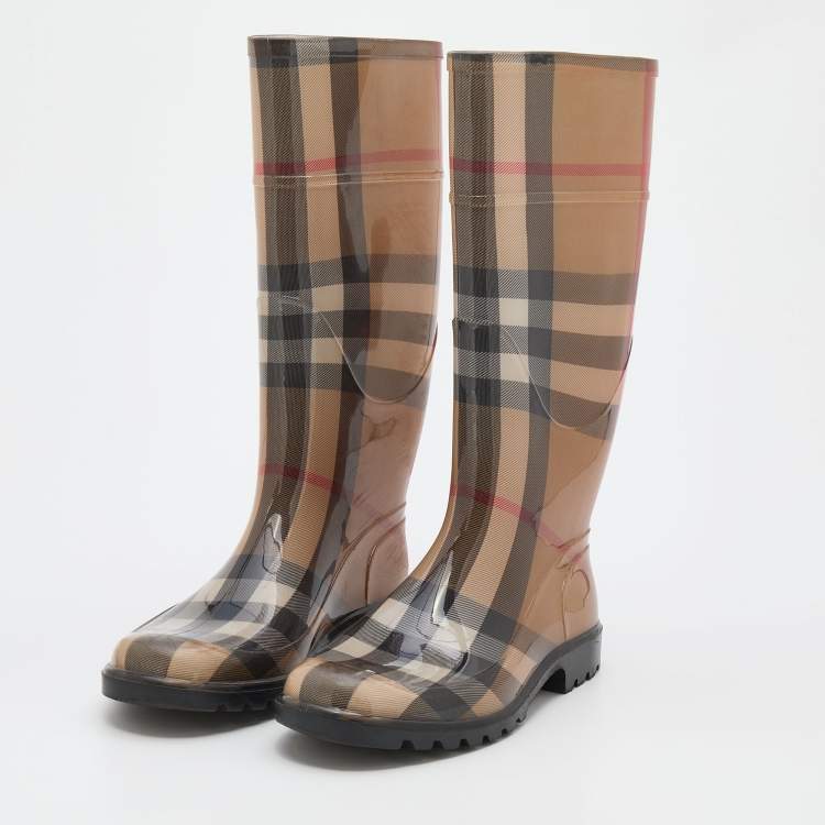 Burberry Rubber Knee-High Rain Boots